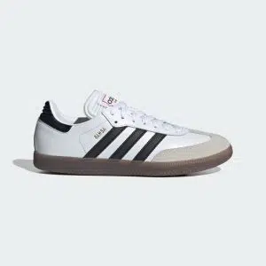 Adidas รองเท้าผ้าใบผู้ชาย Samba Indoor | Cloud White/Core Black/Vivid Red ( IH6001 )