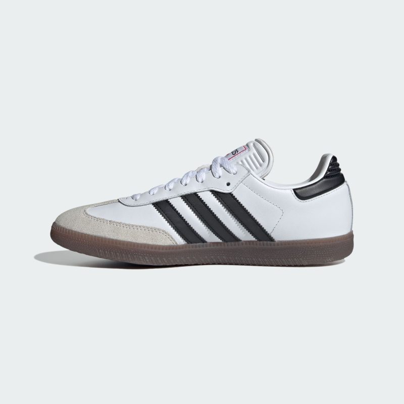 Adidas รองเท้าผ้าใบผู้ชาย Samba Indoor | Cloud White/Core Black/Vivid Red ( IH6001 ) - Image 4