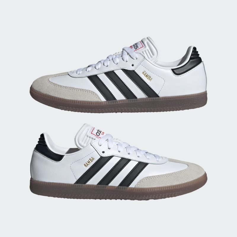 Adidas รองเท้าผ้าใบผู้ชาย Samba Indoor | Cloud White/Core Black/Vivid Red ( IH6001 ) - Image 8