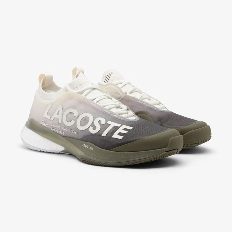 Lacoste รองเท้าเทนนิสผู้หญิง AG-LT25 Lite | Off White/Khaki ( 50SFA00072R1 ) - Image 2