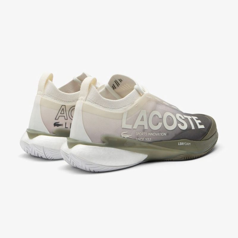 Lacoste รองเท้าเทนนิสผู้หญิง AG-LT25 Lite | Off White/Khaki ( 50SFA00072R1 ) - Image 3