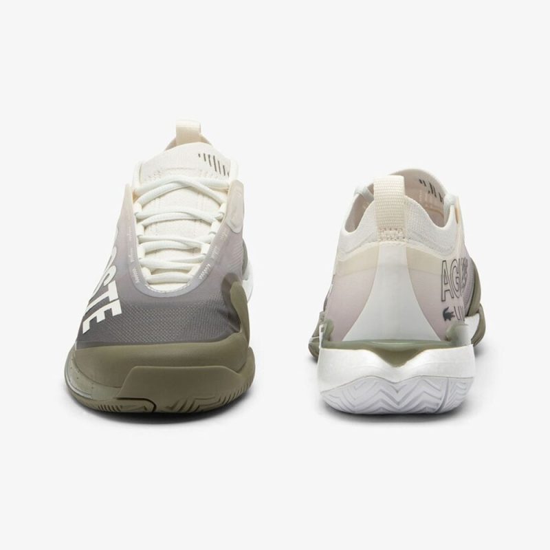 Lacoste รองเท้าเทนนิสผู้หญิง AG-LT25 Lite | Off White/Khaki ( 50SFA00072R1 ) - Image 4