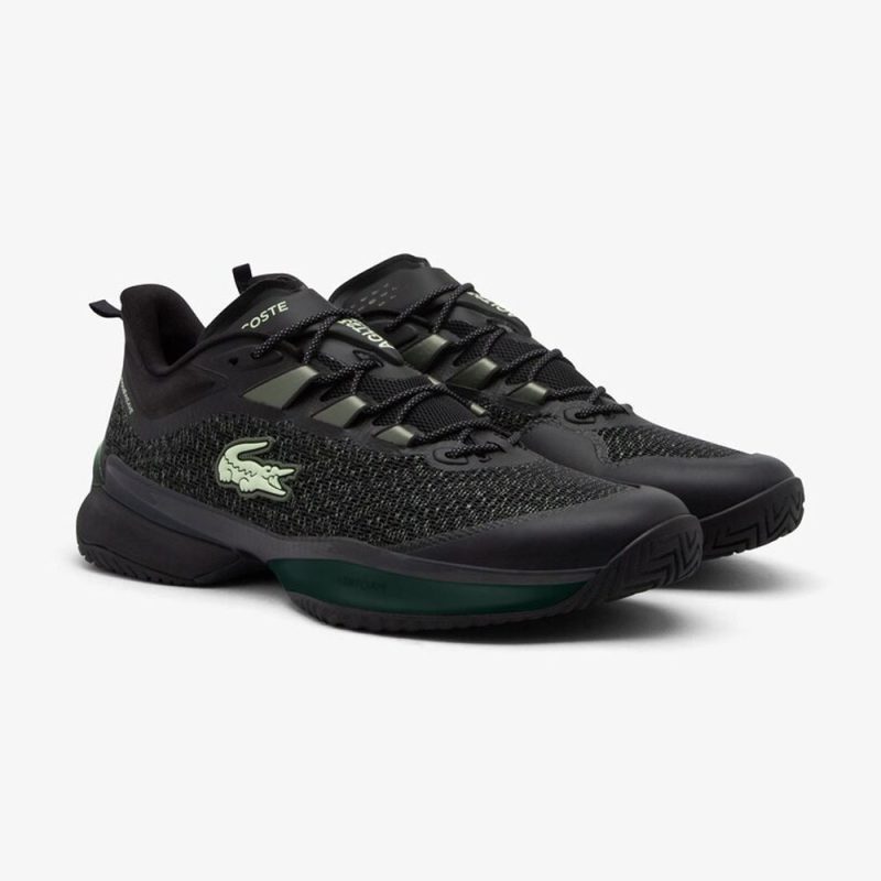 Lacoste รองเท้าเทนนิสผู้ชาย AG-LT23 Ultra Tennis Shoes | Black / Light Green ( 50SMA00072J9 ) - Image 2