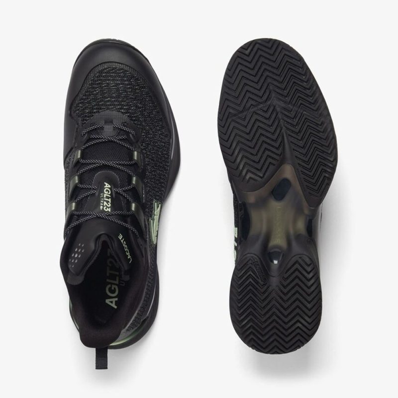 Lacoste รองเท้าเทนนิสผู้ชาย AG-LT23 Ultra Tennis Shoes | Black / Light Green ( 50SMA00072J9 ) - Image 5