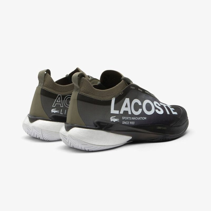 Lacoste รองเท้าเทนนิสผู้ชาย AG-LT25 Lite Tennis Shoes | Khaki/Black ( 50SMA00115E5 ) - Image 3