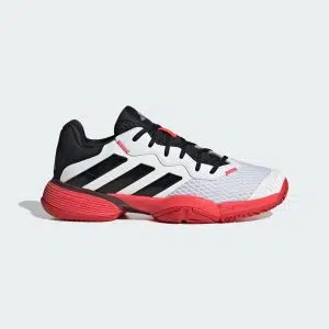 Adidas รองเท้าเทนนิสเด็ก Barricade Kids | Cloud White/Core Black/Lucid Red ( IH5545 )