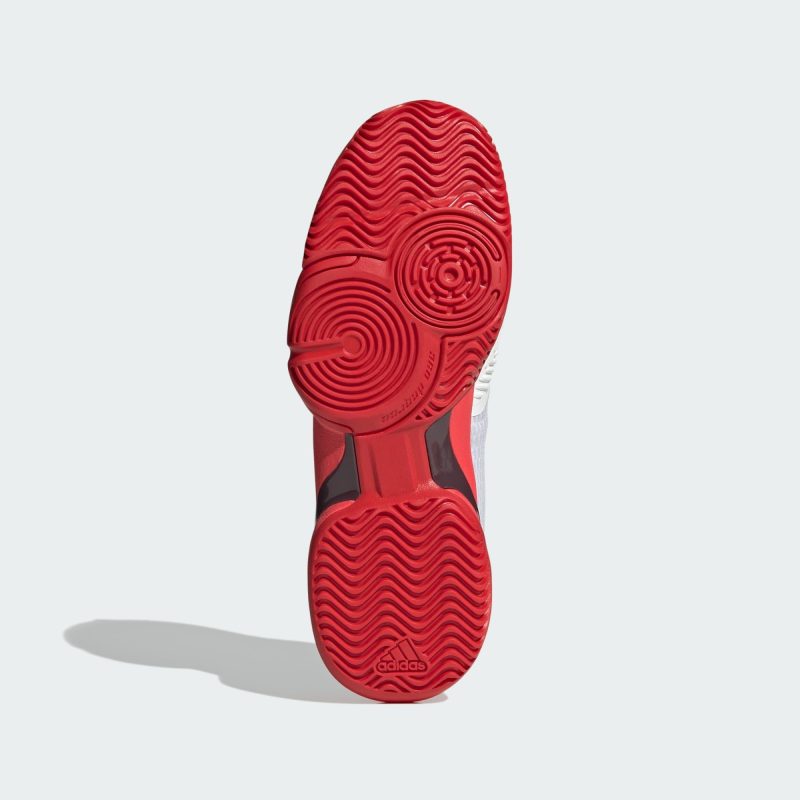 Adidas รองเท้าเทนนิสเด็ก Barricade Kids | Cloud White/Core Black/Lucid Red ( IH5545 ) - Image 5