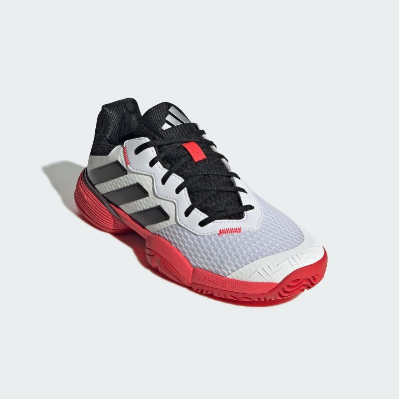 Adidas รองเท้าเทนนิสเด็ก Barricade Kids | Cloud White/Core Black/Lucid Red ( IH5545 ) - Image 2