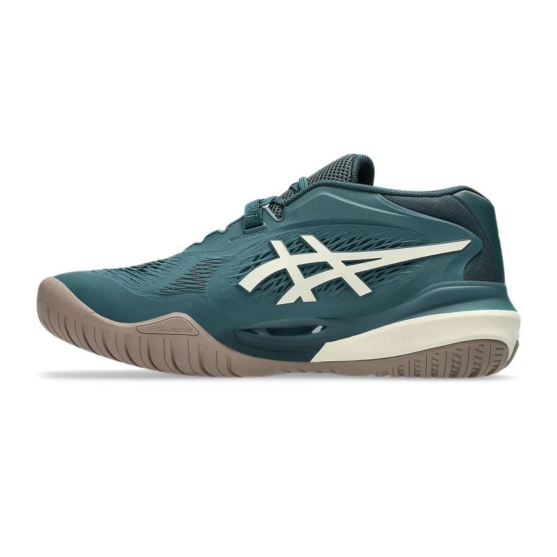 Asics รองเท้าเทนนิสผู้ชาย Gel-Resolution X Wide (2E) | Saxon Green/Birch ( 1041A487-300 ) - Image 4
