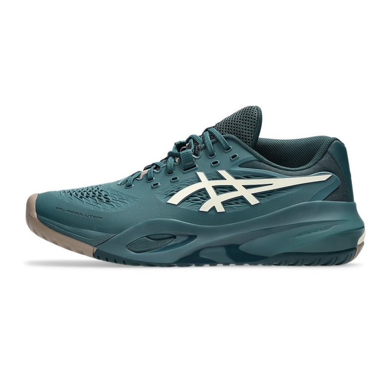 Asics รองเท้าเทนนิสผู้ชาย Gel-Resolution X Wide (2E) | Saxon Green/Birch ( 1041A487-300 ) - Image 10