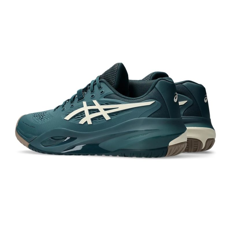 Asics รองเท้าเทนนิสผู้ชาย Gel-Resolution X Wide (2E) | Saxon Green/Birch ( 1041A487-300 ) - Image 3