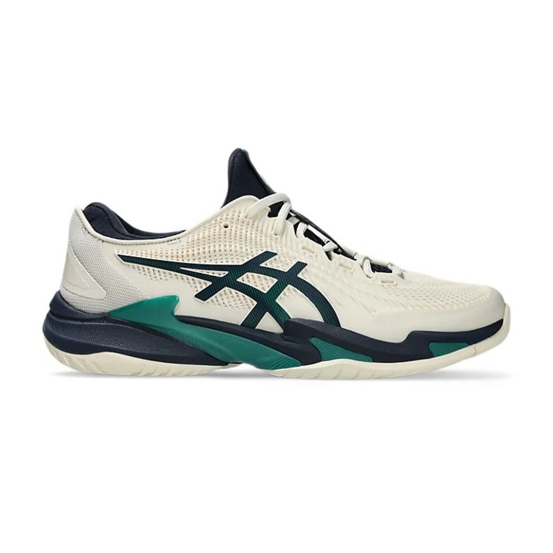 Asics รองเท้าเทนนิสผู้ชาย Court FF 3 | Cream/Jasper Green ( 1041A370-105 )