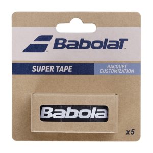 Babolat เทปกันรอยหัวไม้เทนนิส Super Tape Racquet Customization x5 - Head Protection Tape | Black/White ( 710227 )