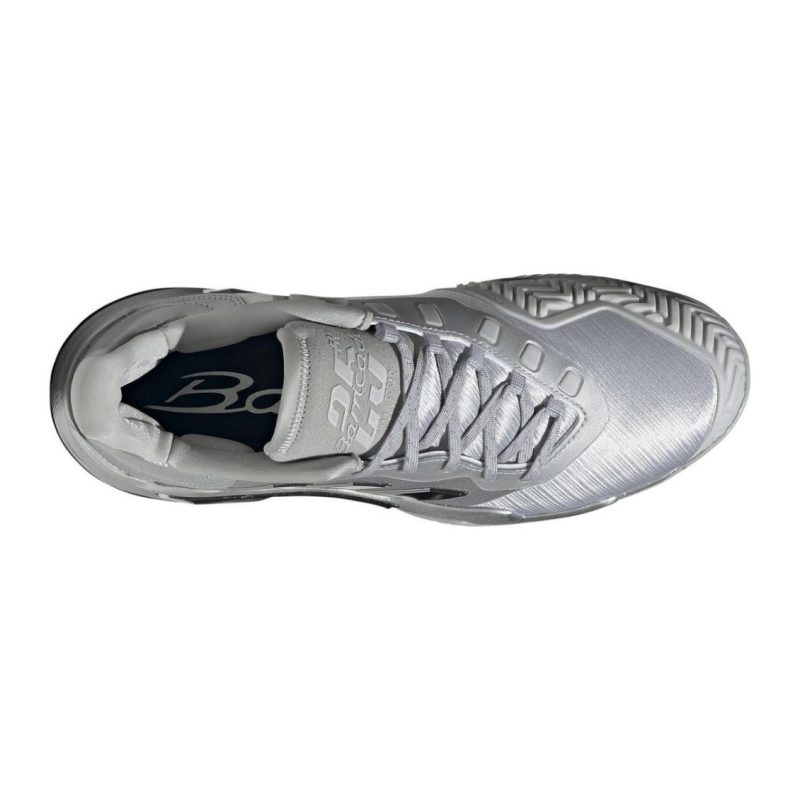 Adidas รองเท้าเทนนิสผู้ชาย Barricade 13 25th Anniversary Tennis Shoes | Silver Metallic/Silver Metallic/Dash Grey ( JP5379 ) - Image 4
