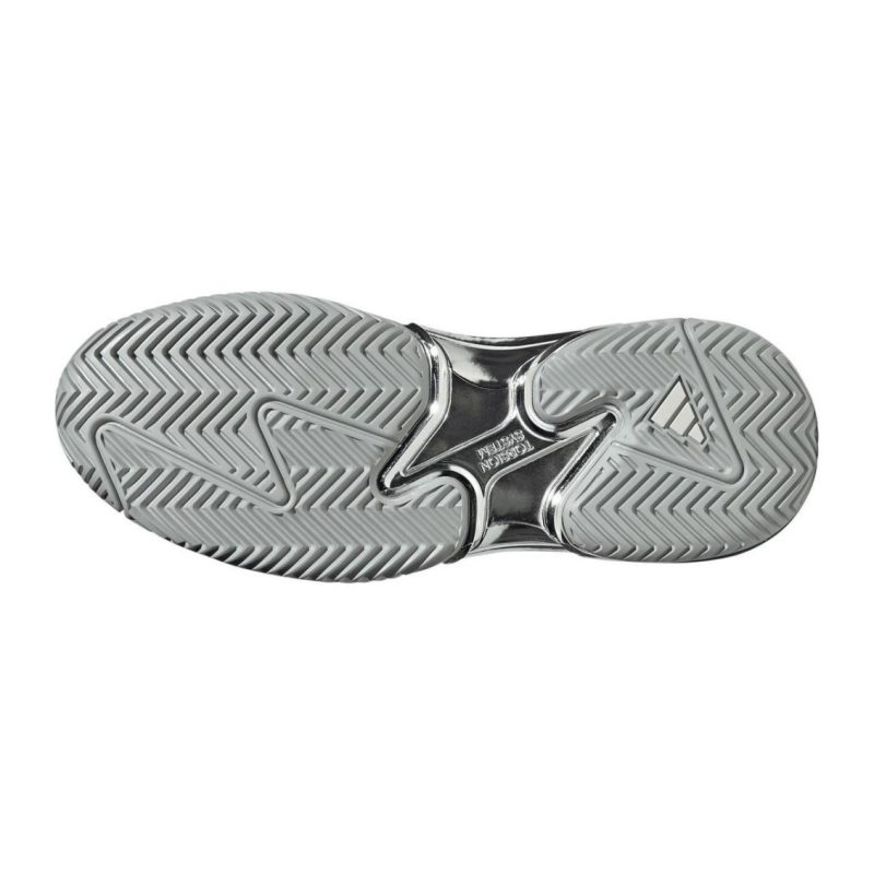 Adidas รองเท้าเทนนิสผู้ชาย Barricade 13 25th Anniversary Tennis Shoes | Silver Metallic/Silver Metallic/Dash Grey ( JP5379 ) - Image 5