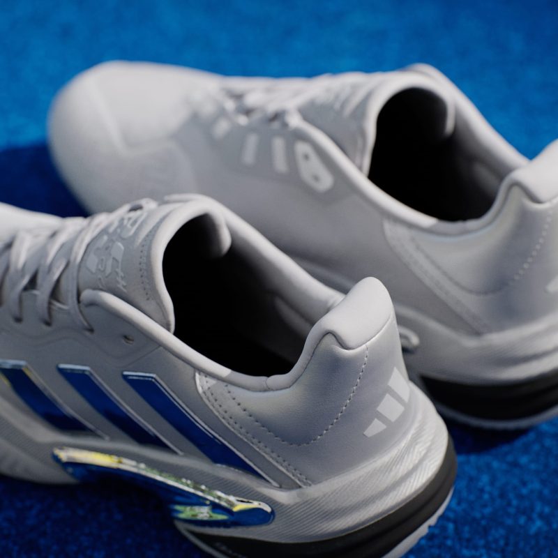 Adidas รองเท้าเทนนิสผู้หญิง Barricade 13 25th Anniversary Tennis Shoes | Silver Metallic/Silver Metallic/Dash Grey ( JR4223 ) - Image 18