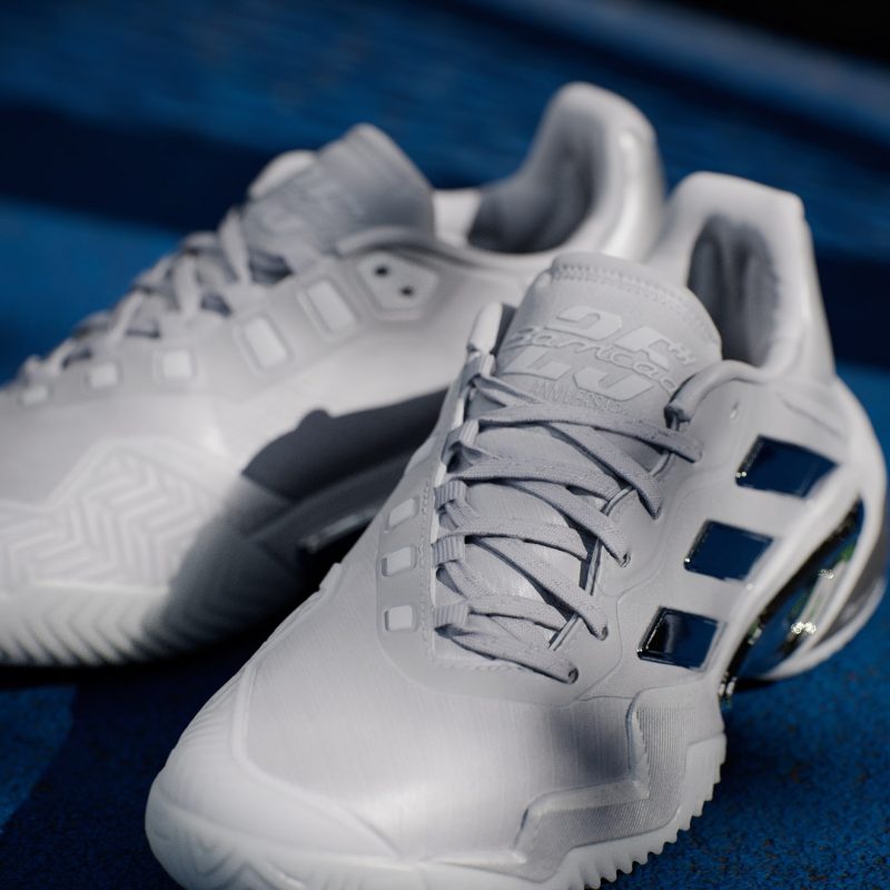 Adidas รองเท้าเทนนิสผู้หญิง Barricade 13 25th Anniversary Tennis Shoes | Silver Metallic/Silver Metallic/Dash Grey ( JR4223 ) - Image 17
