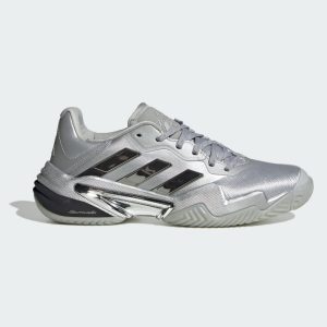 Adidas รองเท้าเทนนิสผู้หญิง Barricade 13 25th Anniversary Tennis Shoes | Silver Metallic/Silver Metallic/Dash Grey ( JR4223 )