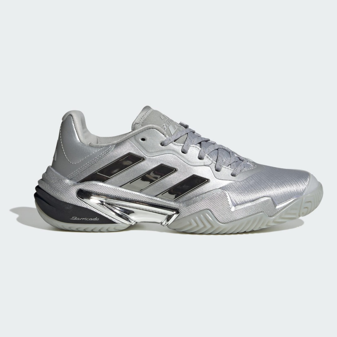 Adidas รองเท้าเทนนิสผู้หญิง Barricade 13 25th Anniversary Tennis Shoes | Silver Metallic/Silver Metallic/Dash Grey ( JR4223 )