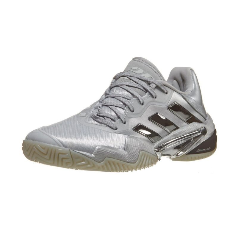 Adidas รองเท้าเทนนิสผู้หญิง Barricade 13 25th Anniversary Tennis Shoes | Silver Metallic/Silver Metallic/Dash Grey ( JR4223 ) - Image 6