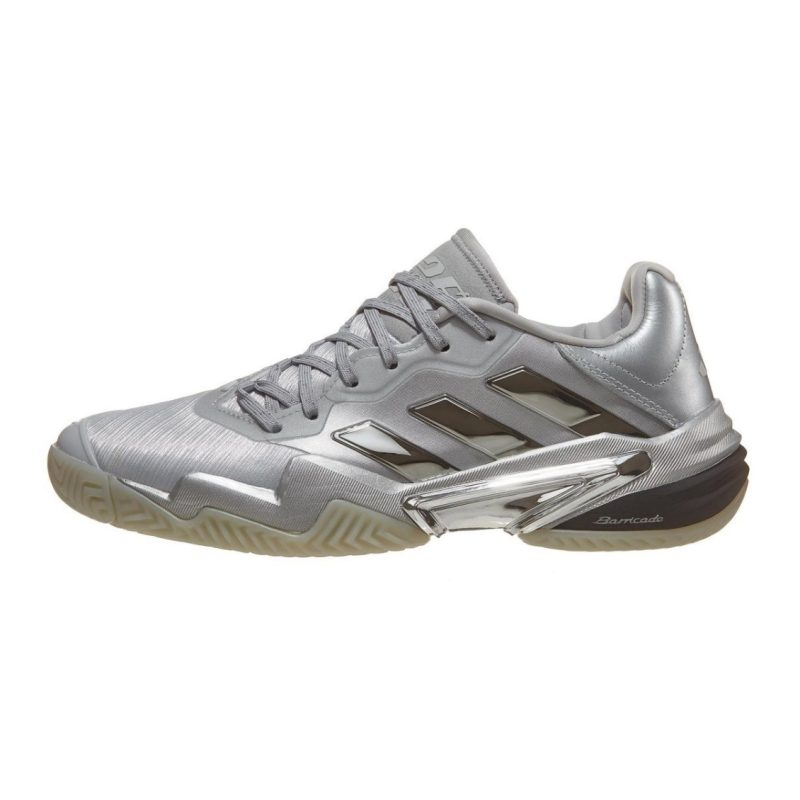 Adidas รองเท้าเทนนิสผู้หญิง Barricade 13 25th Anniversary Tennis Shoes | Silver Metallic/Silver Metallic/Dash Grey ( JR4223 ) - Image 5