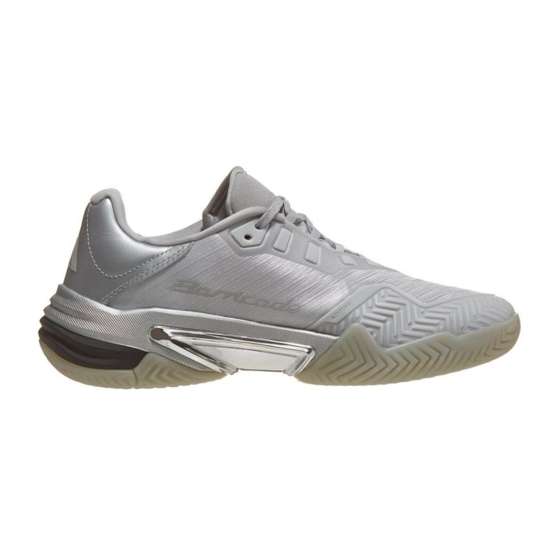 Adidas รองเท้าเทนนิสผู้หญิง Barricade 13 25th Anniversary Tennis Shoes | Silver Metallic/Silver Metallic/Dash Grey ( JR4223 ) - Image 2