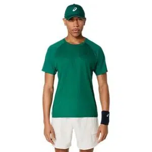 Asics เสื้อเทนนิสผู้ชาย Men’s Match Actibreeze SS Top | Jasper Green ( 2041A320-325 )