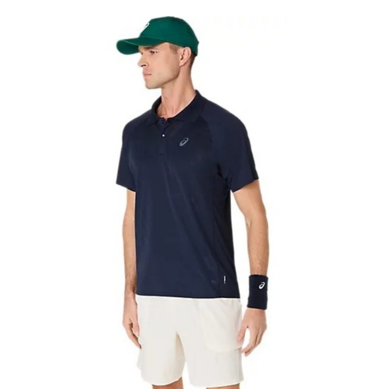 Asics เสื้อเทนนิสผู้ชาย Men’s Match Actibreeze Polo-Shirt | Midnight ( 2041A365-400 ) - Image 3