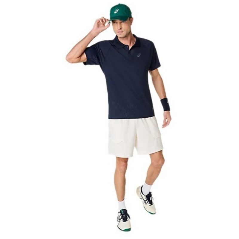 Asics เสื้อเทนนิสผู้ชาย Men’s Match Actibreeze Polo-Shirt | Midnight ( 2041A365-400 ) - Image 6