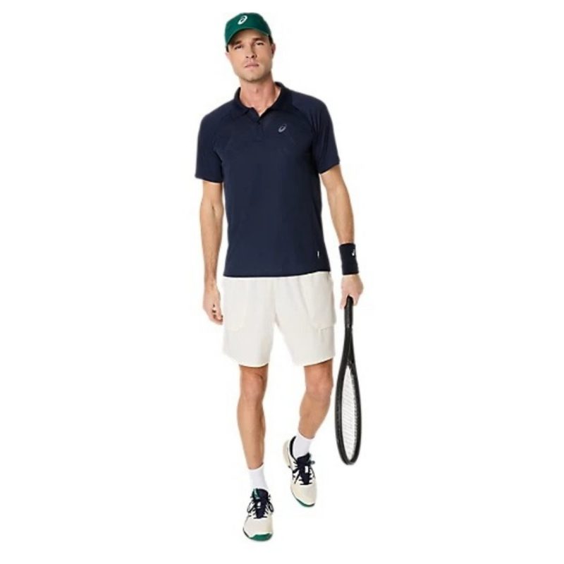 Asics เสื้อเทนนิสผู้ชาย Men’s Match Actibreeze Polo-Shirt | Midnight ( 2041A365-400 ) - Image 7