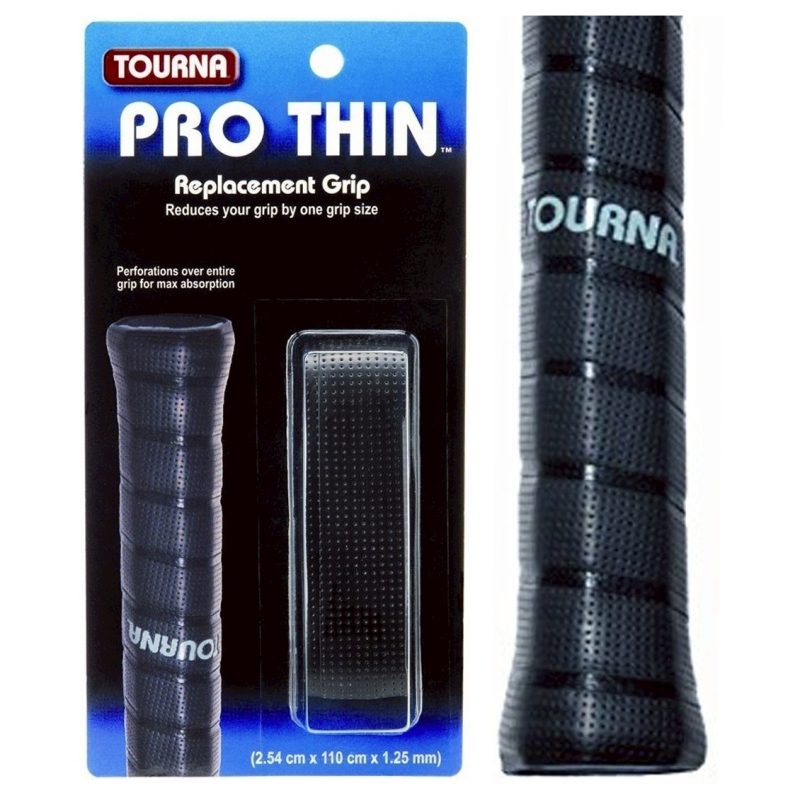 Tourna เทปพันด้าม/กริ๊ปพันด้ามไม้เทนนิส Pro Thin Replacement Grip Tape Racket Tennis | Black ( 078914106286 , PRO-T-BK ) - Image 4