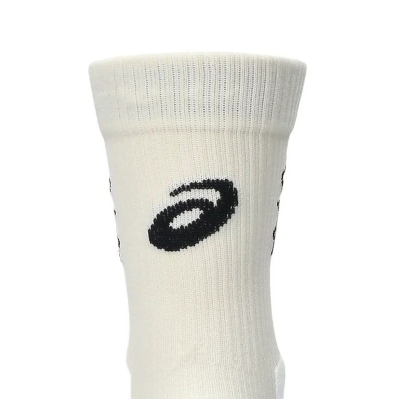 Asics ถุงเท้าเทนนิส Game Seasonal Graphic Crew Socks | Cream ( 3043A133-101 ) - Image 3