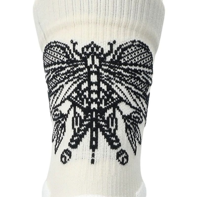 Asics ถุงเท้าเทนนิส Game Seasonal Graphic Crew Socks | Cream ( 3043A133-101 ) - Image 4