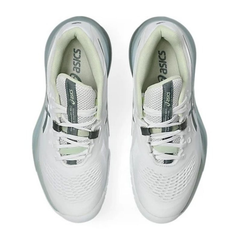 Asics รองเท้าเทนนิสผู้หญิง Gel-Resolution X Wide (2E) | White/Monument Blue ( 1042A278-102 ) - Image 7