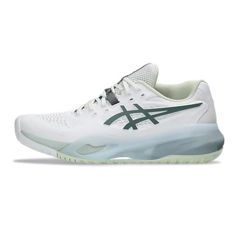 Asics รองเท้าเทนนิสผู้หญิง Gel-Resolution X Wide (2E) | White/Monument Blue ( 1042A278-102 ) - Image 4