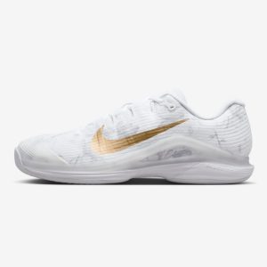 Nike รองเท้าเทนนิสผู้ชาย Vapor 12 Magnolia | White/Pure Platinum/Metallic Gold ( HV1486-100 )