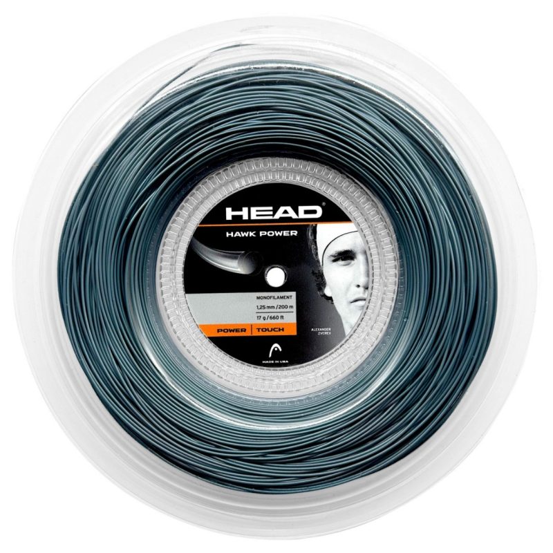 Head เอ็นไม้เทนนิส Hawk Power 200M 17g/1.25mm Tennis String Reel | Petrol ( 281032 )