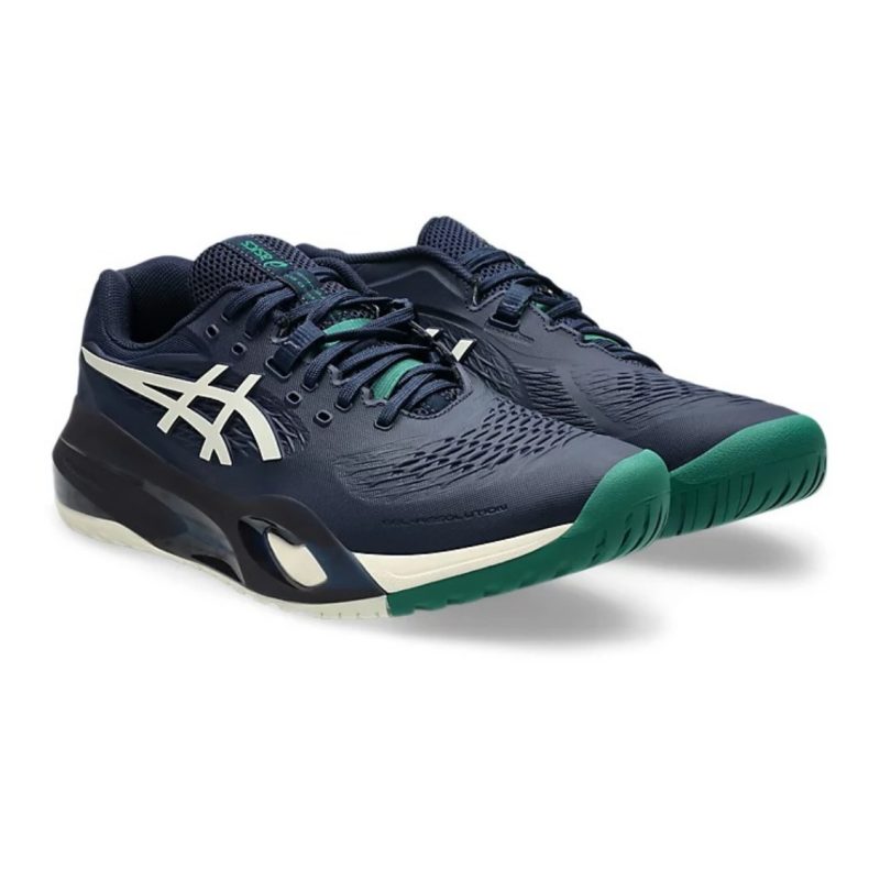 Asics รองเท้าเทนนิสผู้ชาย Gel-Resolution X Wide (2E) | Midnight/Cream ( 1041A487-400 ) - Image 2