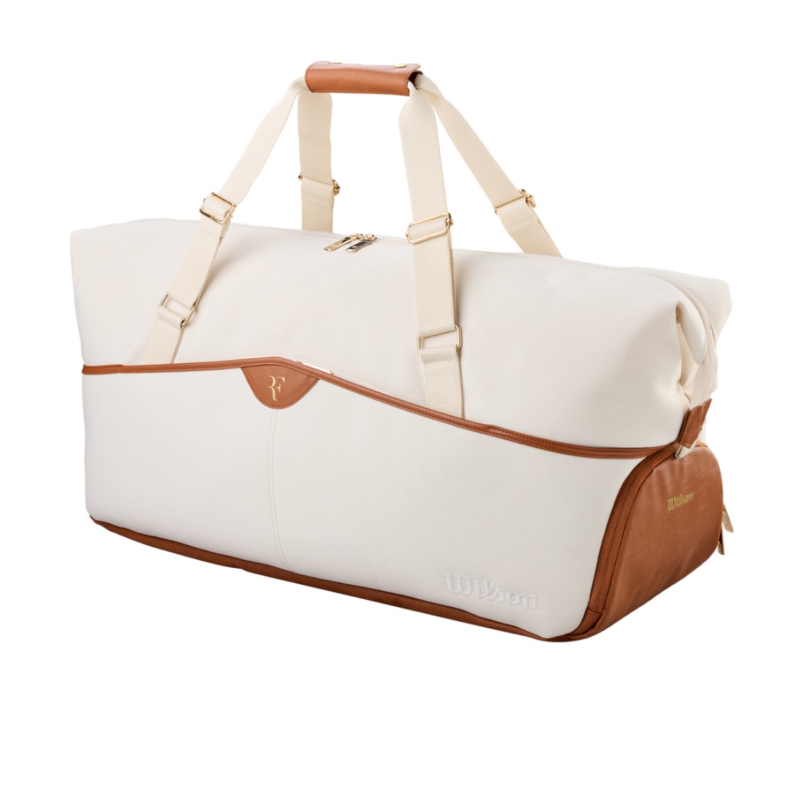 Wilson กระเป๋าเทนนิส RF Lawn Collection Practice Duffel Bag 6 Pack Tennis Bag | Cream/Clay ( WR8055001001 )