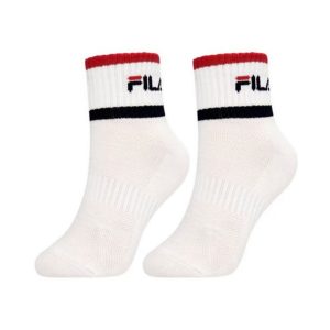 FILA ถุงเท้าเทนนิส Tennis Socks | WhiteBlack/Red ( RTLQ32007 )