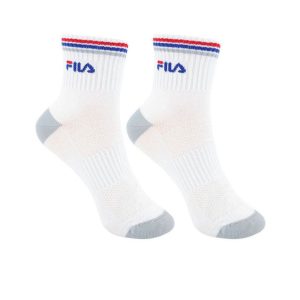 FILA ถุงเท้าเทนนิส Tennis Socks | White/Grey ( RSCT230201UGY )