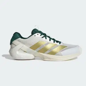 Adidas รองเท้าเทนนิสผู้ชาย Adizero Ubersonic 5 Tennis Shoes | Core White/Gold Metallic/Collegiate Green ( IH3087 )
