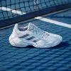 Adidas รองเท้าเทนนิสผู้หญิง Barricade 13 Tennis Shoes | Cloud White / Core Black / Grey One ( IF0407 ) - Image 3