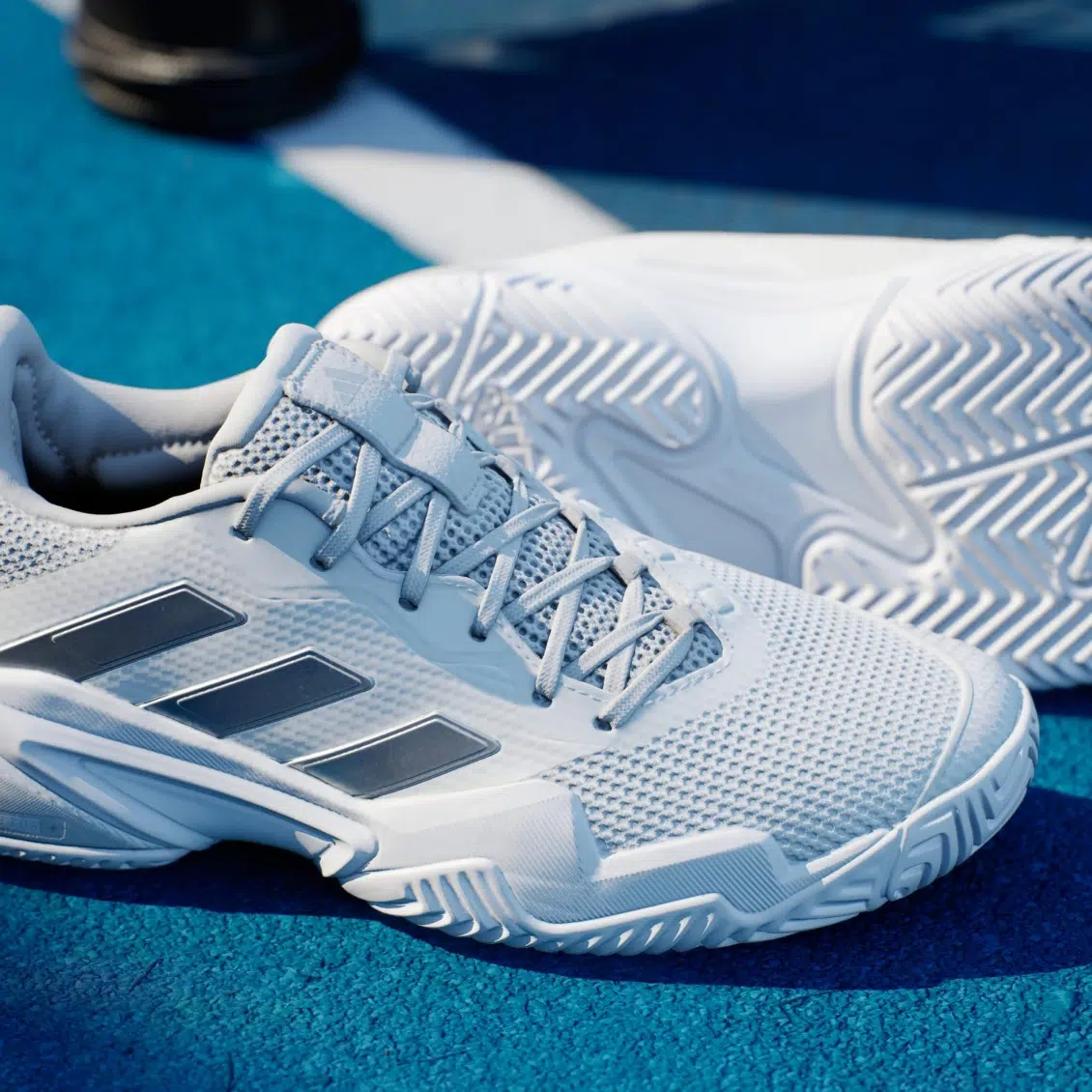 Adidas รองเท้าเทนนิสผู้หญิง Barricade 13 Tennis Shoes | Cloud White / Core Black / Grey One ( IF0407 ) - Image 8