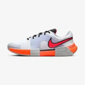 Nike รองเท้าเทนนิสผู้ชาย GP Challenge 1 Premium HC | White/Wolf Gray/Volcanic Red ( HV1489-100 )