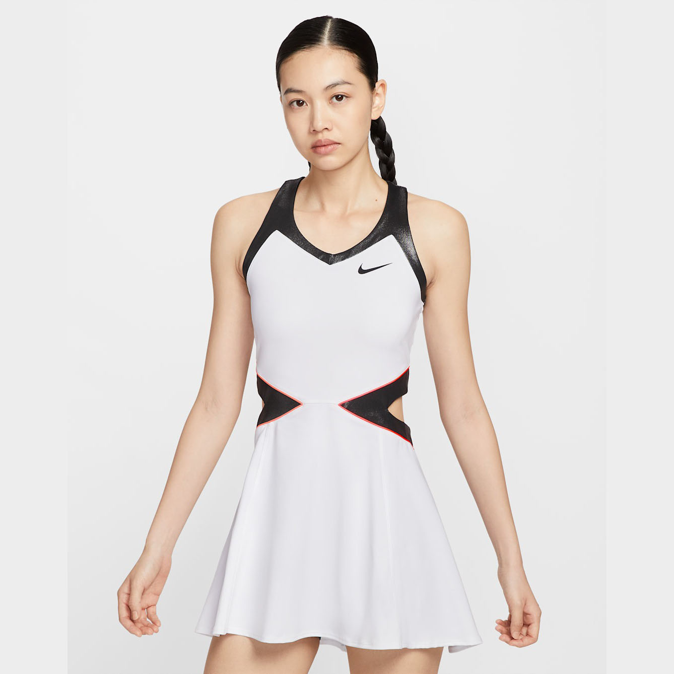 Nike ชุดเดรสเทนนิสผู้หญิง Women's Court Slam | White/Black/Hot Punch ( II6187-100 )