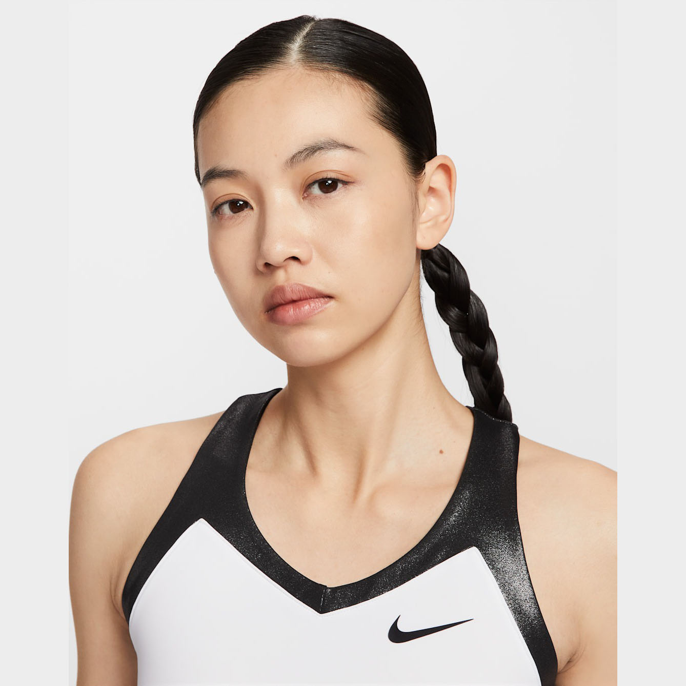 Nike ชุดเดรสเทนนิสผู้หญิง Women's Court Slam | White/Black/Hot Punch ( II6187-100 ) - Image 5