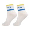 FILA ถุงเท้าเทนนิส Tennis Socks | White/Yellow ( RTLQ32007WH ) - Image 2