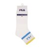 FILA ถุงเท้าเทนนิส Tennis Socks | White/Yellow ( RTLQ32007WH ) - Image 6