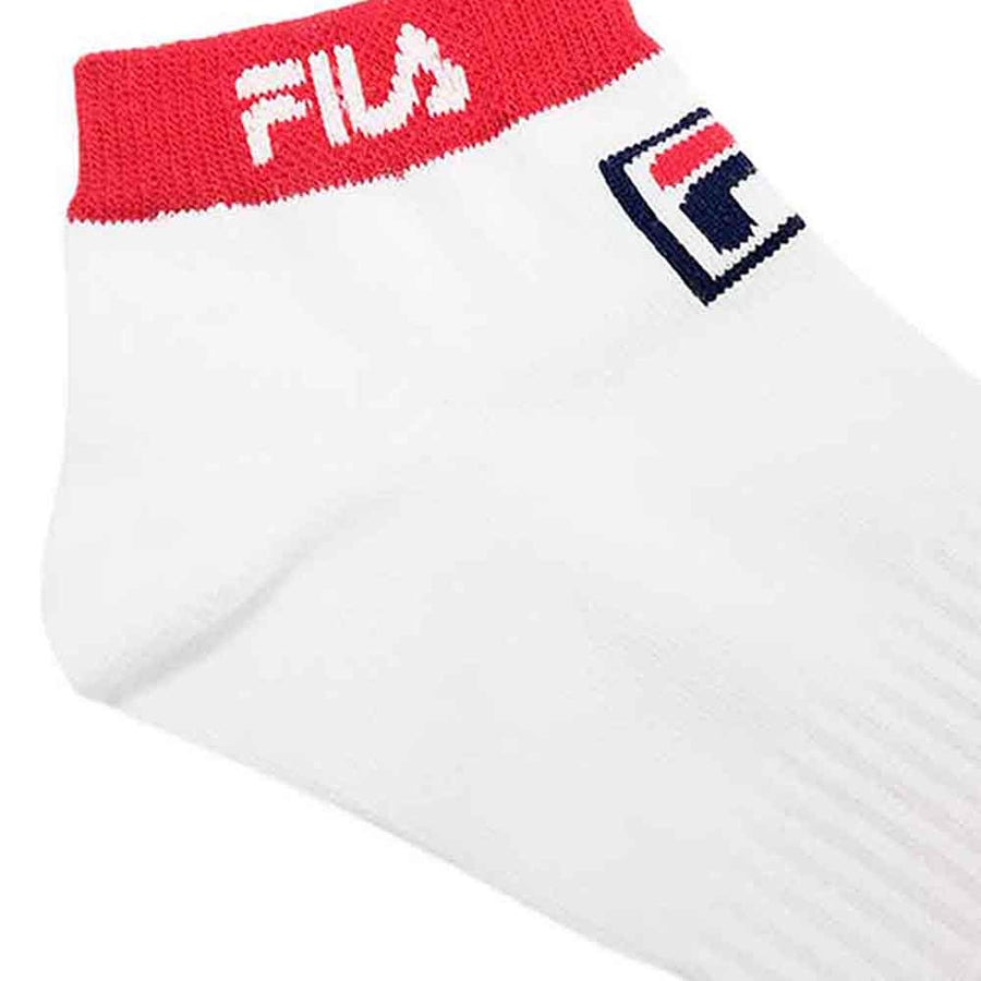 Fila ถุงเท้าเทนนิส Fila Edge Tennis Sock | White / RED ( RPCS201101WHIRED ) - Image 4